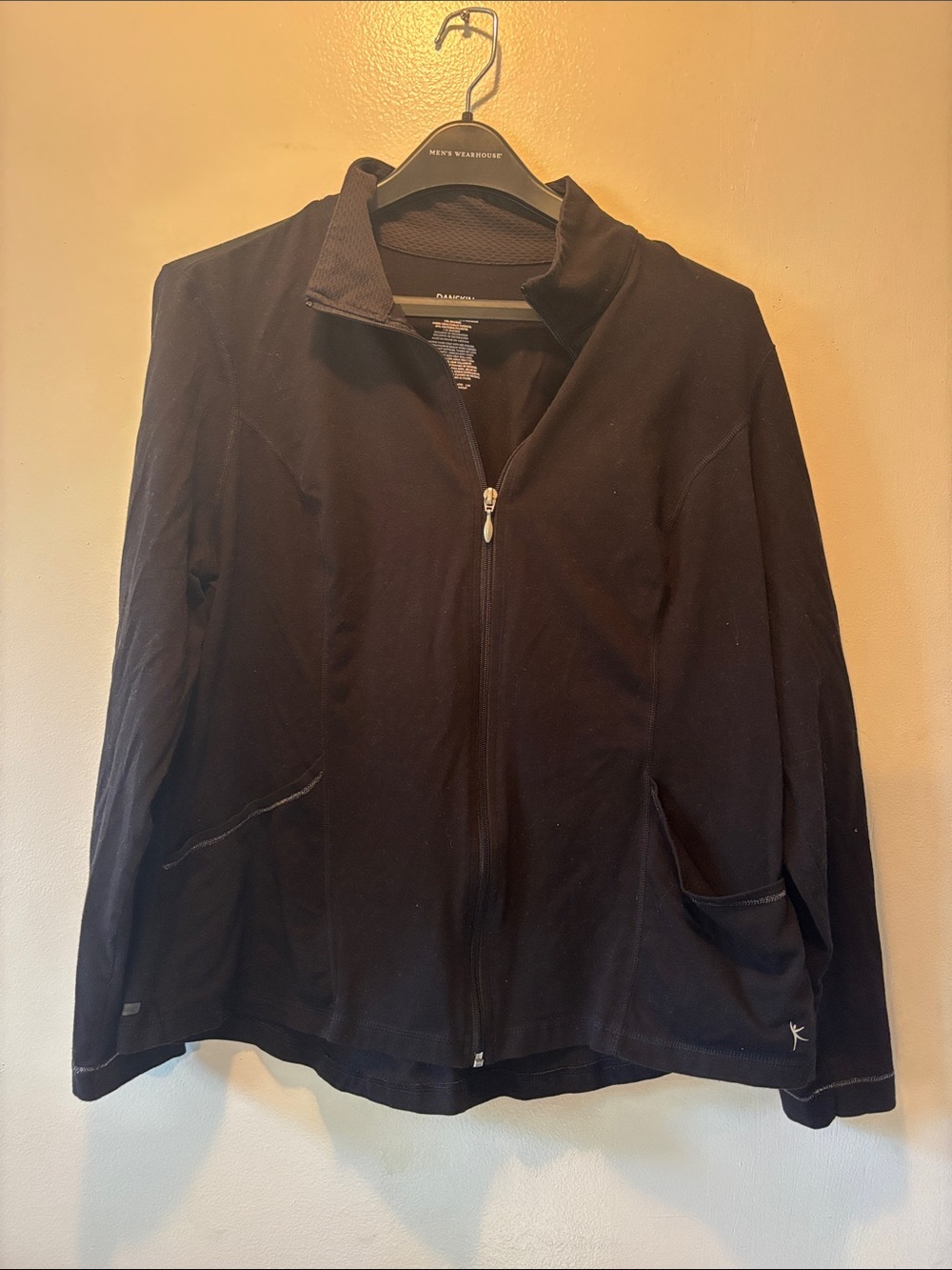 Danskin Now Black Full-Zip Lightweight Jacket